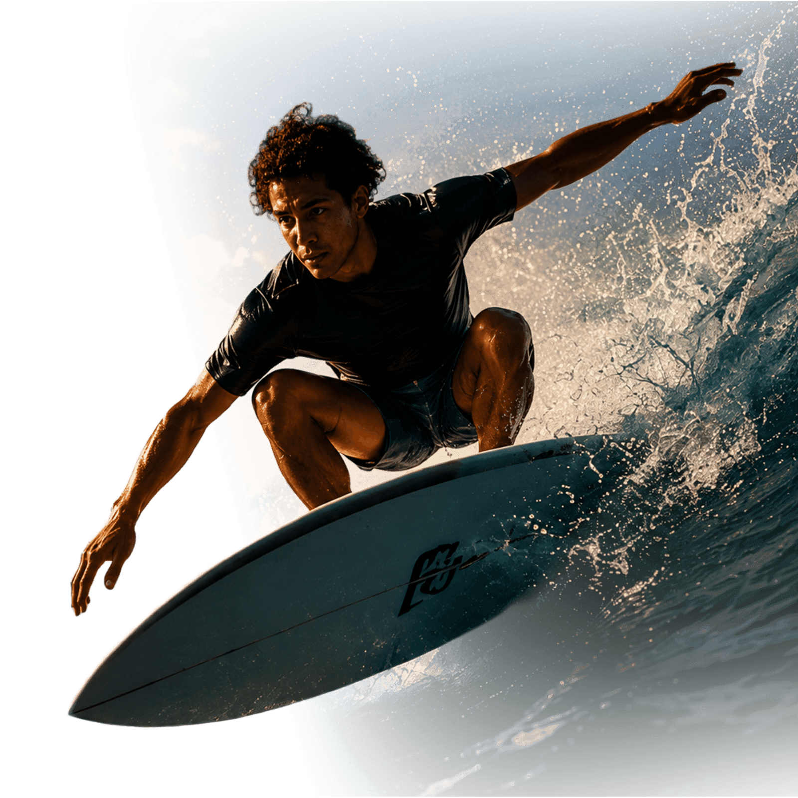 Surfer riding a wave representing El Salvador's tourism sector